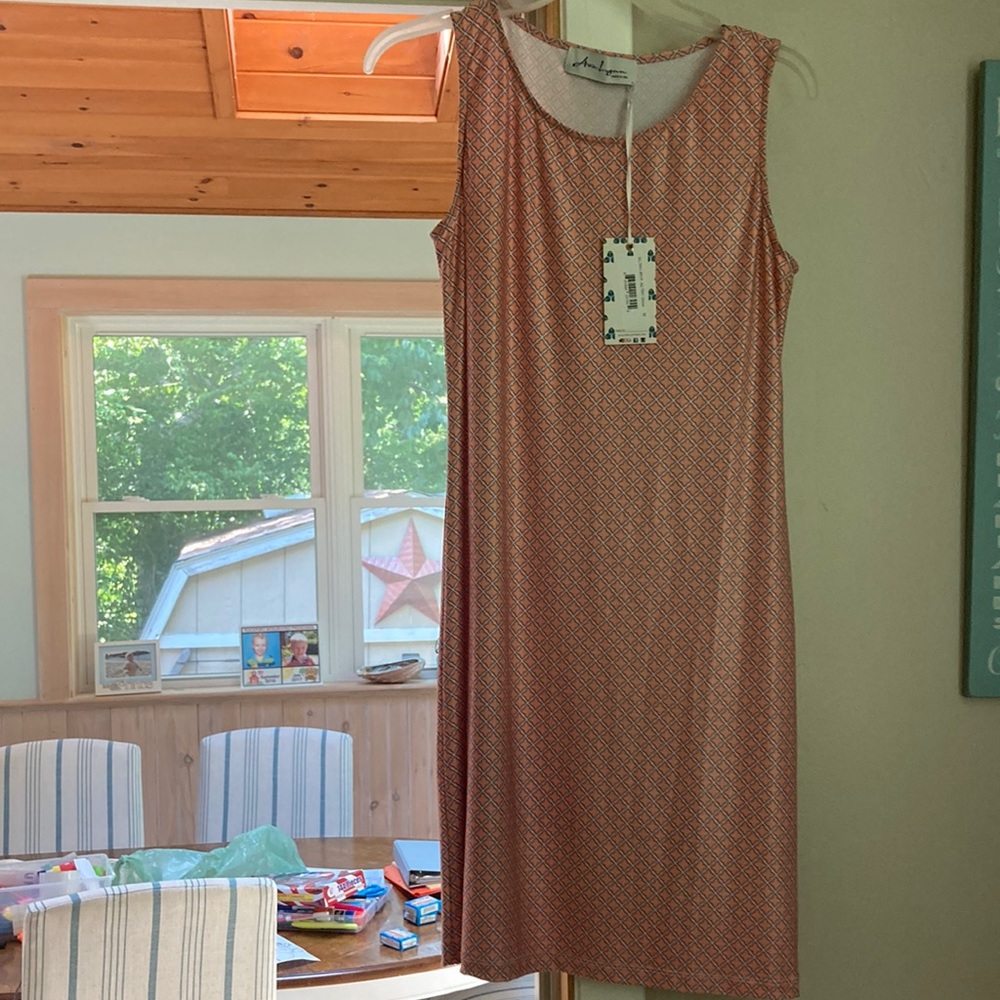 Ava Lynn pink size M print dress style AL7041